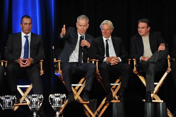 (od leve proti desni): Ivan Lendl, John McEnroe, Björn Borg in Jimmy Connors.